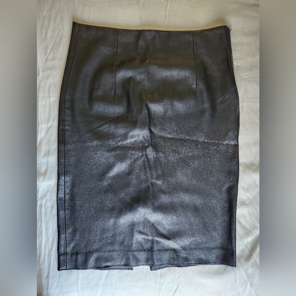 Faux Leather Black Pencil Skirt